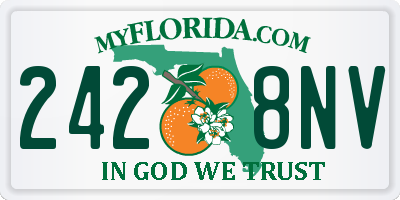 FL license plate 2428NV