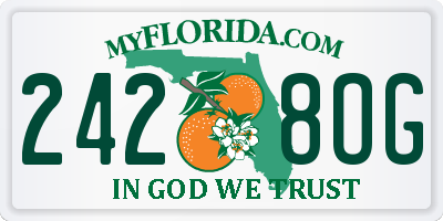 FL license plate 2428OG
