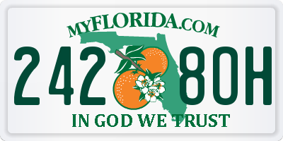 FL license plate 2428OH