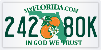 FL license plate 2428OK