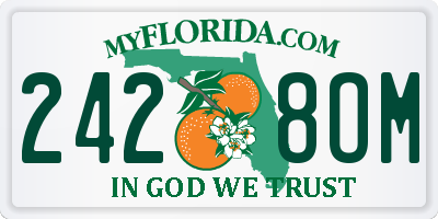 FL license plate 2428OM