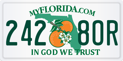FL license plate 2428OR