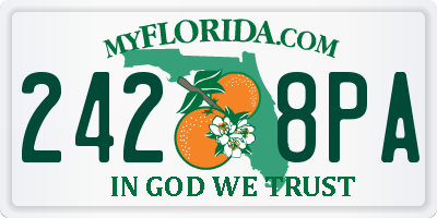 FL license plate 2428PA
