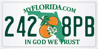 FL license plate 2428PB