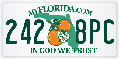 FL license plate 2428PC