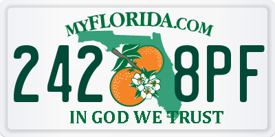 FL license plate 2428PF