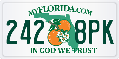 FL license plate 2428PK