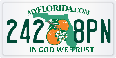 FL license plate 2428PN