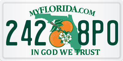 FL license plate 2428PO