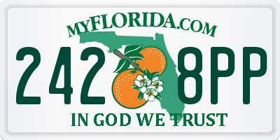 FL license plate 2428PP