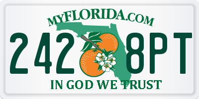 FL license plate 2428PT