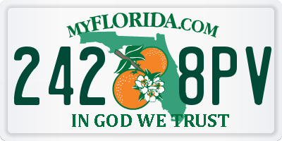 FL license plate 2428PV