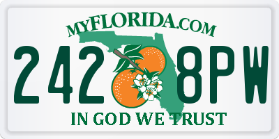 FL license plate 2428PW