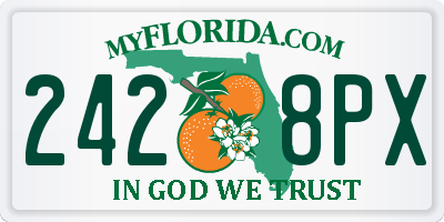 FL license plate 2428PX