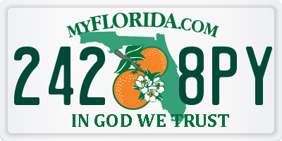 FL license plate 2428PY
