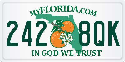 FL license plate 2428QK
