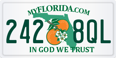 FL license plate 2428QL