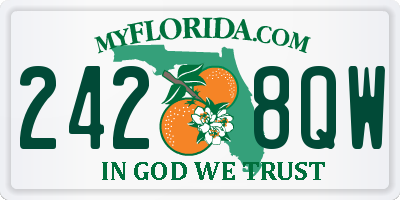 FL license plate 2428QW