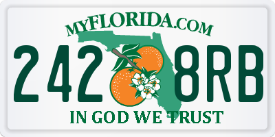 FL license plate 2428RB