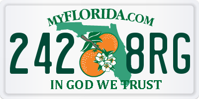FL license plate 2428RG