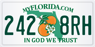 FL license plate 2428RH