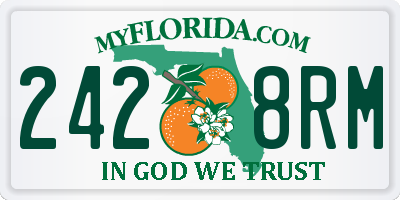FL license plate 2428RM
