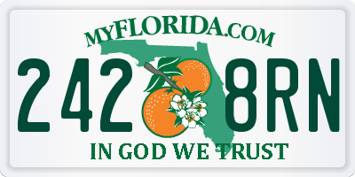 FL license plate 2428RN