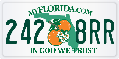 FL license plate 2428RR