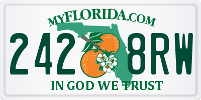 FL license plate 2428RW