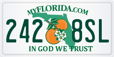 FL license plate 2428SL