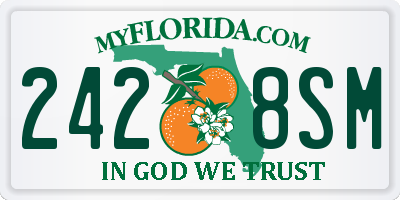 FL license plate 2428SM