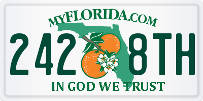 FL license plate 2428TH