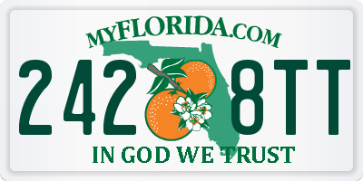 FL license plate 2428TT