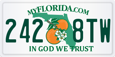 FL license plate 2428TW