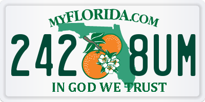 FL license plate 2428UM