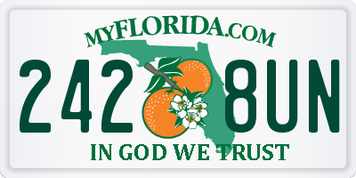 FL license plate 2428UN