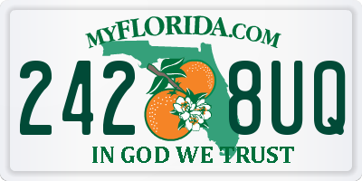 FL license plate 2428UQ