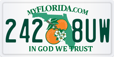 FL license plate 2428UW