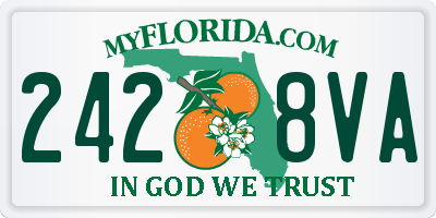 FL license plate 2428VA