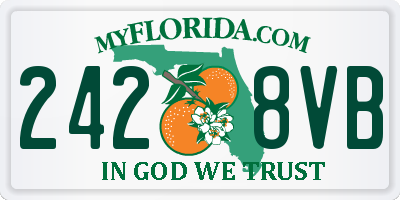 FL license plate 2428VB