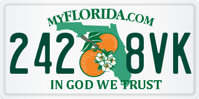 FL license plate 2428VK