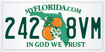 FL license plate 2428VM