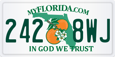 FL license plate 2428WJ