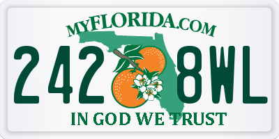 FL license plate 2428WL