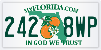 FL license plate 2428WP