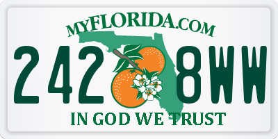FL license plate 2428WW