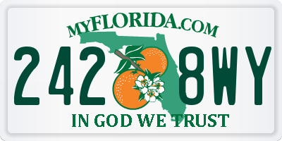 FL license plate 2428WY