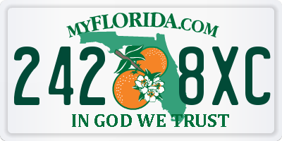 FL license plate 2428XC