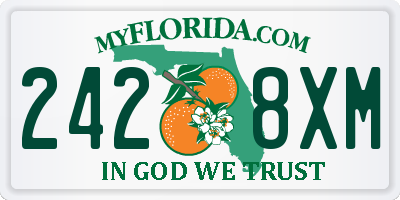 FL license plate 2428XM