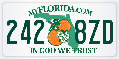 FL license plate 2428ZD